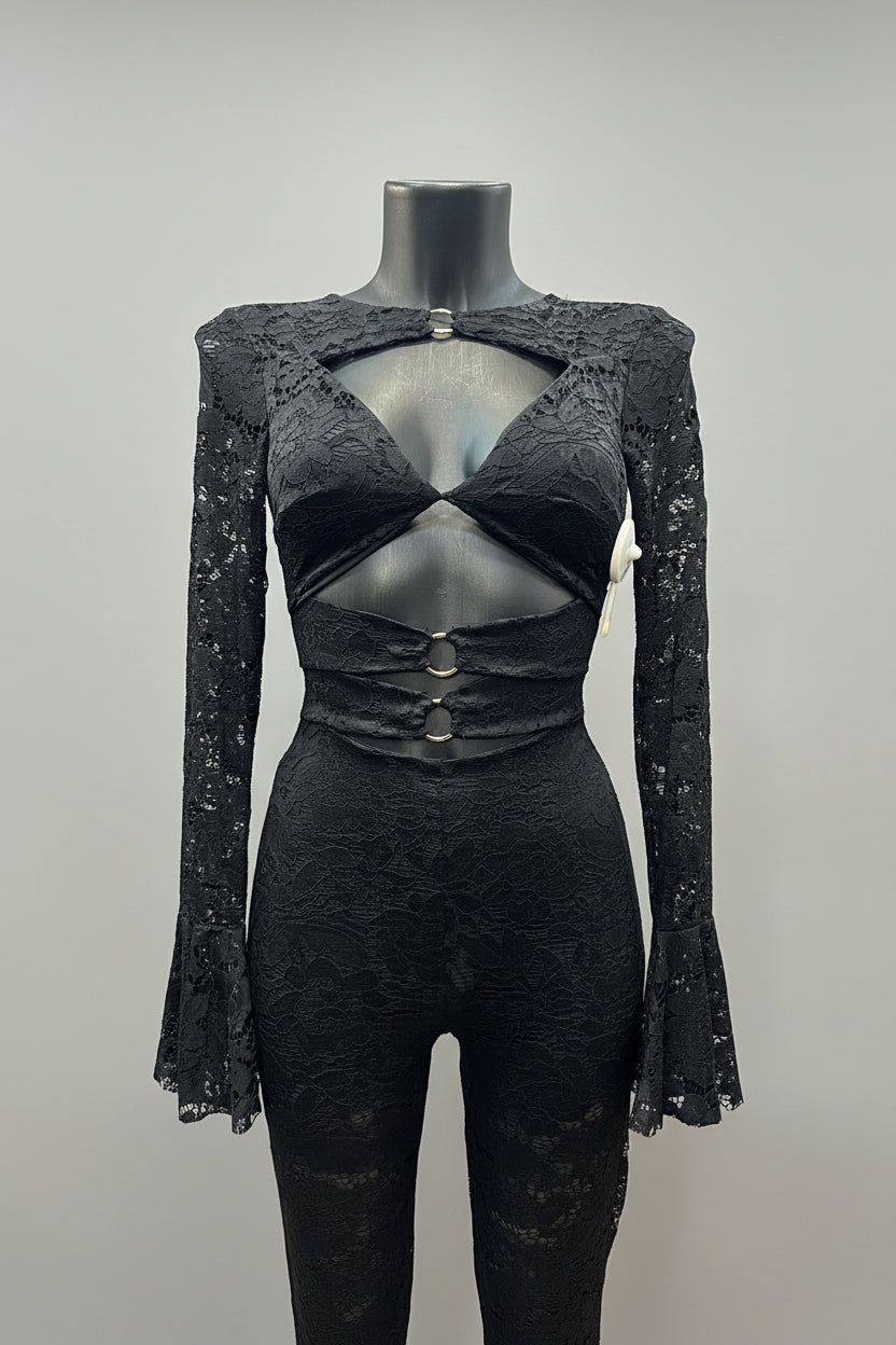 Jumpsuit Bodycon con Bottoni Gold – Autorità e Seduzione