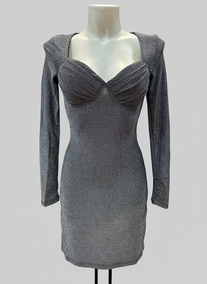 Mini-abito maniche lunghe glitter – COSTELLAZIONE FATALE