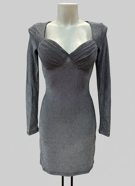 Mini-abito maniche lunghe glitter – COSTELLAZIONE FATALE