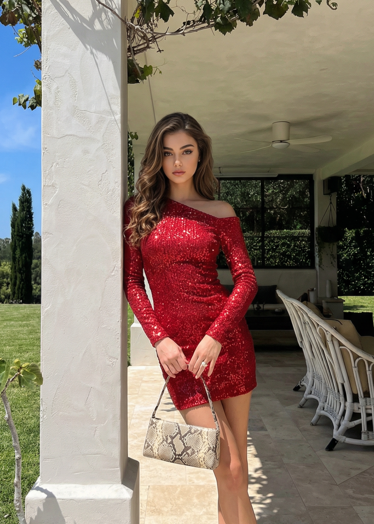 Mini Dress Paillettes Drappeggiato Asimmetrico – Passione Elettrica