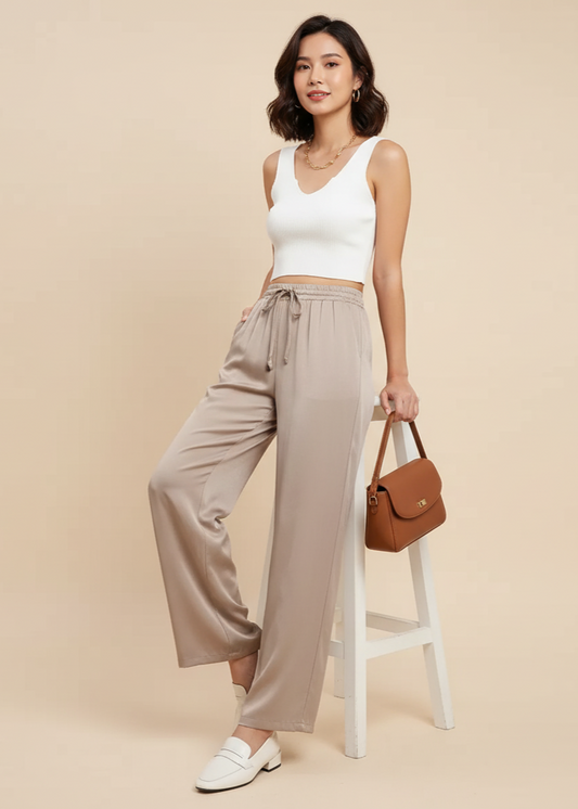 👖 Vuoi pantaloni che stanno comodi… ma sembrano couture?

Questi pantaloni a palazzo sono l’alternativa elegante ai soliti leggings.
Il tessuto elasticizzato si adatta alla forma del corpo, mentre la gamba larga slancia e rende ogni look più chic.
Comodi come tuta, belli come pantaloni da passerella.

✨ Pantaloni a Palazzo Elasticizzati – Morbidi, Chic, Versatili

Perché tutte li adorano

Taglia unica, veste da S a XL

Tessuto elasticizzato: comfort senza rinunciare allo stile