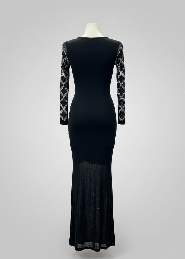 Abito lungo strass e bolero