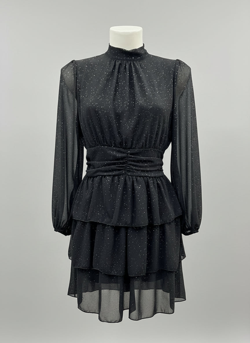 Mini-abito balze e glitter – SOGNO DI STELLE