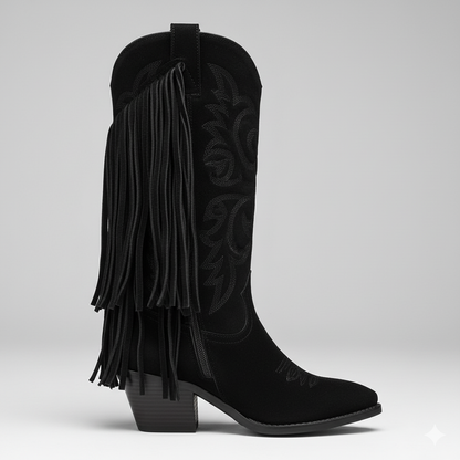Stivali Cowboy Scamosciati con Frange – SPIRITO SELVAGGIO 🤠🔥