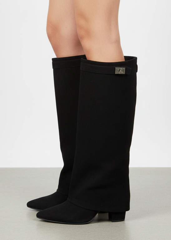 🤎 Stivali alti effetto scamosciato – SILENZIO CHIC