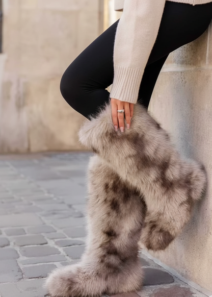 🤍 Stivali peluche alti effetto pelliccia – NEVE LETALE