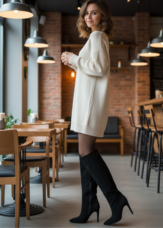 🔥 Vuoi uno stivale da urlo, che slancia e attira sguardi?

Questi stivali a spillo in pelle scamosciata sono pensati per chi vuole sentirsi super femminile e decisa.
Il tacco sottile da 10 cm allunga la gamba, mentre la linea affusolata e il tessuto effetto suede donano eleganza e sensualità.
Disponibili in nero (sempre sexy) e marrone cioccolato (originale ma raffinato).

✨ Stivali Scamosciati a Spillo – Alti, Eleganti, Super Slancianti

Taglie disponibili: 36 / 37 / 38 / 39 / 40 / 41