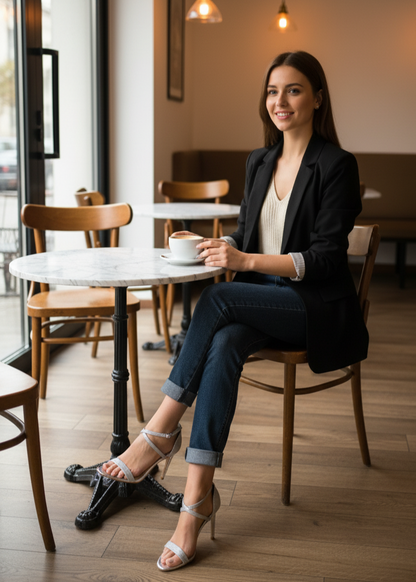 ✨ Vuoi dei tacchi che brillano anche al buio?

Questi tacchi brillantinati sono l’accessorio perfetto per eventi, cerimonie, live o serate da ricordare.
Con un tacco alto ma stabile da circa 9,5 cm, sono comodi da portare anche a lungo.
E la finizione glitter in nero o argento riflette ogni luce, ogni movimento, ogni passo.

✨ Tacchi Brillantinati – Eleganti, Luminosi, Super Instagrammabili

Perché li adorano tutte

Taglie disponibili: 36 / 37 / 38 / 39 / 40 / 41

Tacco da circa 9,5 cm