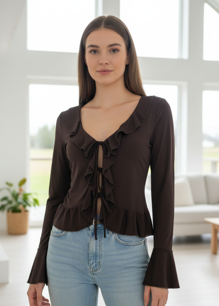 Top with ruffles and laces