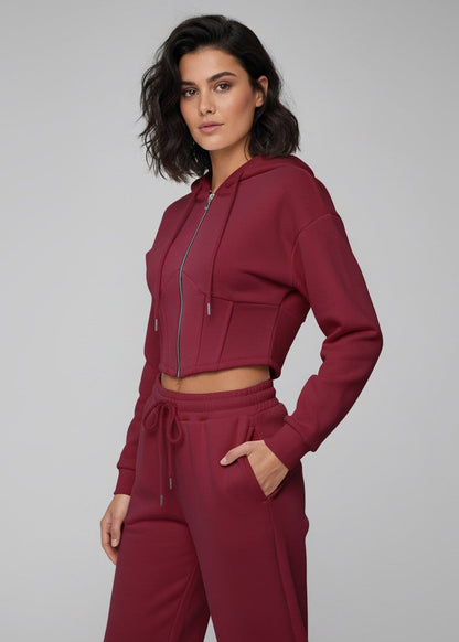 Tuta sportiva cropped con corsetto e joggers – LIBERTÀ RIBELLE 👟⚡️