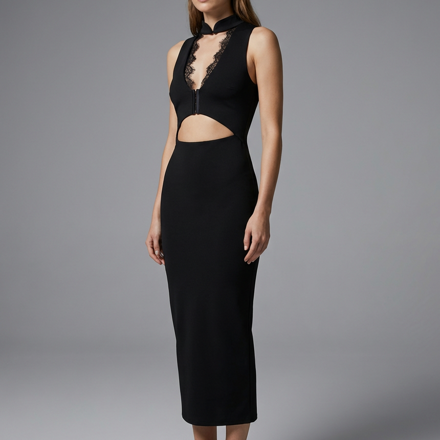 Mini Dress "Noir Lace" – Eleganza a Palloncino - BERLY MODA 