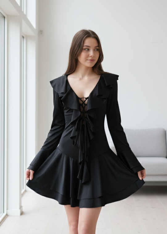 Vestito elegante con laci