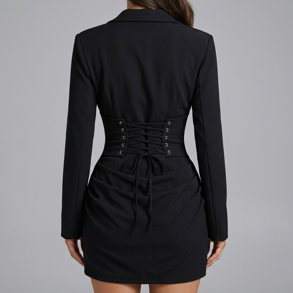 Mini Dress Blazer a Corpetto – Autorità e Seduzione - BERLY MODA 