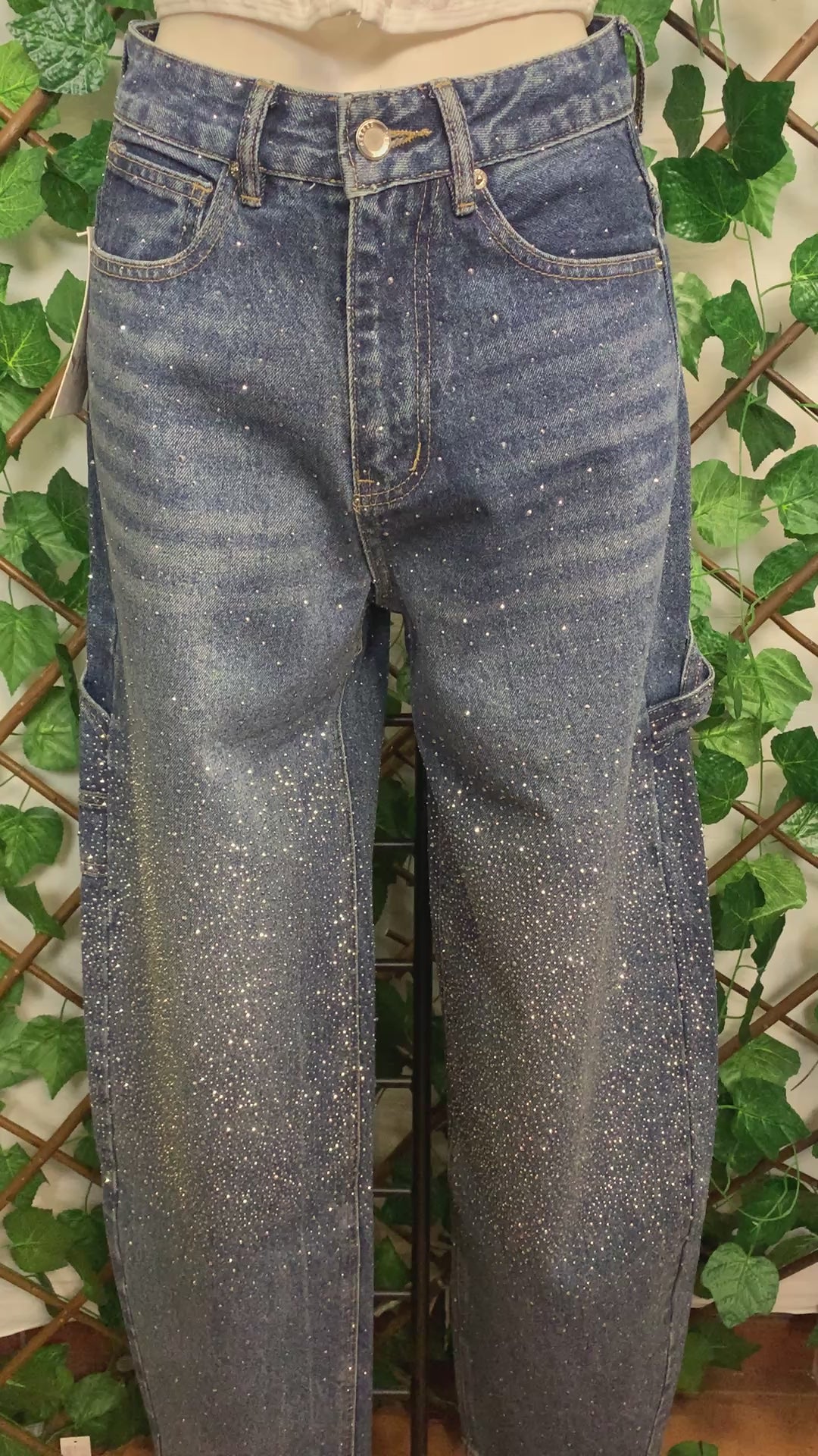 Jeans ballon scintillio Brillantinato