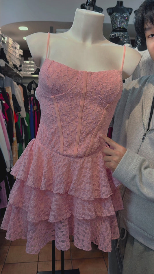 Mini Dress "Lace Doll" a Balze – Corpetto in Pizzo & Gonna Voluminosa